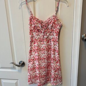HelloMolly pink and white floral mini dress size XS
